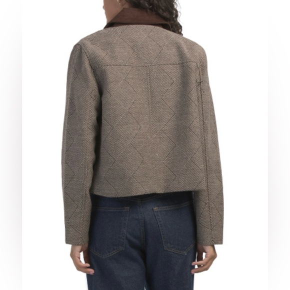 Bagatelle Collection Elegant Woolen Jacket with Corduroy Collar SMALL NWT - Picture 2 of 6